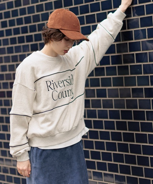 GEORGE'S（ジョージズ）の「カラーブロックスウェット（スウェット・レディース・チャコールグレー/オートミール/ネイビー・SMALL/MEDIUM）」の16枚目の写真