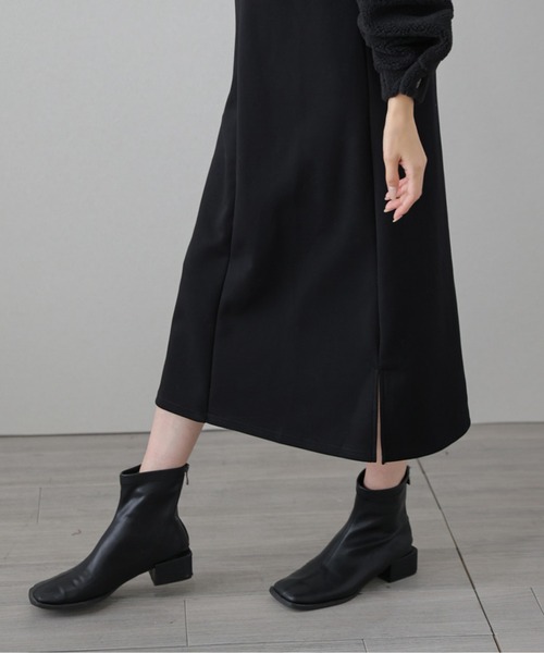 AMELY(エミリー)の「ボアスリーブバックジップワンピース(ワンピース・レディース・チャコール/モカ/ブラック・C/フリー)」の6枚目の写真