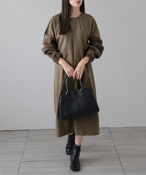 AMELY(エミリー)の「ボアスリーブバックジップワンピース(ワンピース・レディース・チャコール/モカ/ブラック・C/フリー)」の16枚目の写真