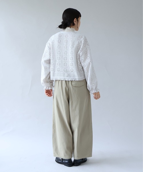 yuni（ユニ　）の「コットンレース gather sleeve haori ブラウス（シャツ/ブラウス・レディース・ホワイト/ブラック・FREE）」の16枚目の写真