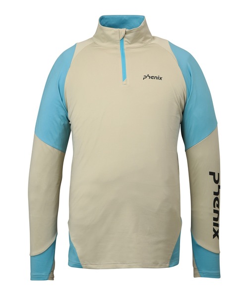 phenix（フェニックス）の「phenix(フェニックス)Phenix Sleeve Color Inner フェニックス ロングスリーブ ハーフジップ インナー(伸縮性/保温性)（Tシャツ/カットソー・メンズ・サンドベージュ/ブルー/ブラック/カーキ・S/M/L/XL/XXL）」の11枚目の写真