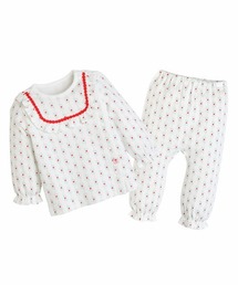 moimoln（モイモルン）の「【ルームウェア】ロゼットガーデンフリル長袖トップス＆パンツ（ルームウェア/パジャマ・キッズ）」