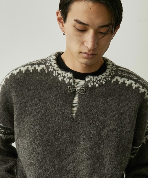 セール】Tyrolean Jacquard Sweater / チロリアンジャガードニット