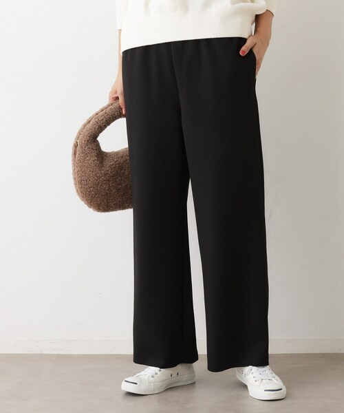 Dessin(デッサン)の「【セットアップ可/洗える】ドライタッチジョーゼットリラクシーパンツ(その他パンツ・レディース・ホワイト系/ブラック/ナチュラル・01/02/03)」の3枚目の写真