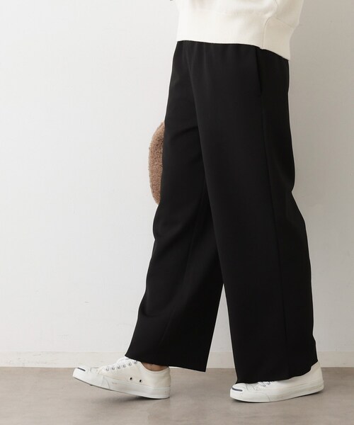 Dessin(デッサン)の「【セットアップ可/洗える】ドライタッチジョーゼットリラクシーパンツ(その他パンツ・レディース・ホワイト系/ブラック/ナチュラル・01/02/03)」の9枚目の写真