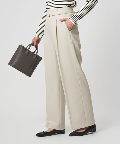 セール】［size SHORT/TALLあり］パウドレ ワイド パンツ ナチュラル