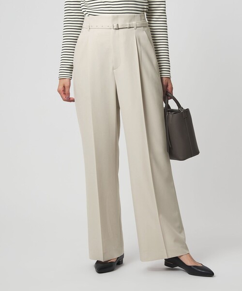 size SHORT/TALLあり］パウドレ ワイド パンツ ナチュラル（スラックス