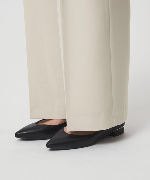 green label relaxing（グリーンレーベルリラクシング）の「［size SHORT/TALLあり］パウドレ ワイド パンツ ナチュラル（スラックス・レディース・ナチュラル・TALL/46/44/42/40/38/36/34/SHORT）」の5枚目の写真