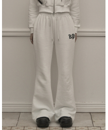 KHAKIPOINT | Chrome Bootcut Pants (white)(スウェットパンツ)