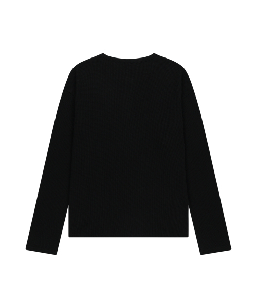 AAKAM（アーカム）の「Waffle Henry Neck Long Sleeve (Black)（Tシャツ/カットソー・レディース・その他・1/2）」の11枚目の写真