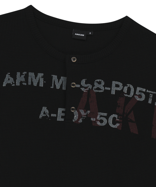 AAKAM（アーカム）の「Waffle Henry Neck Long Sleeve (Black)（Tシャツ/カットソー・レディース・その他・1/2）」の12枚目の写真