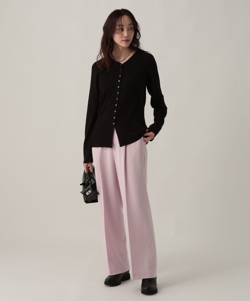 Elura（エルーラ）の「毛玉しらずリブカーディガン/618399（カーディガン/ボレロ・レディース・ホワイト/ターコイズブルー/ブラック・LARGE/MEDIUM）」の19枚目の写真