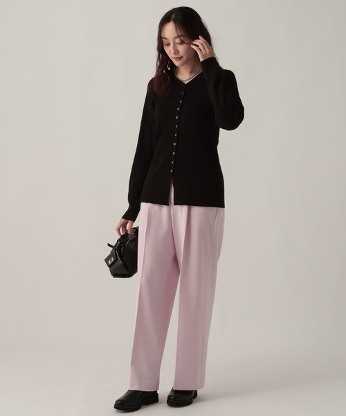 Elura（エルーラ）の「毛玉しらずリブカーディガン/618399（カーディガン/ボレロ・レディース・ホワイト/ターコイズブルー/ブラック・LARGE/MEDIUM）」の20枚目の写真