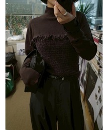 リムアーク　rimark ハイネックニットフーディー RIM.ARK（リムアーク）の「Oversized hoodie knit（パーカー）」 - WEAR