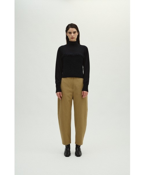 RIM.ARK(リムアーク)の「Tweed docking knit tops ツイードドッキングニットトップス(ニット/セーター・レディース・ブラウン/ネイビー/ブラック・36/38)」の5枚目の写真