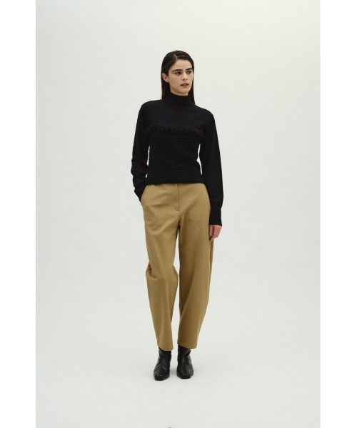 RIM.ARK(リムアーク)の「Tweed docking knit tops ツイードドッキングニットトップス(ニット/セーター・レディース・ブラウン/ネイビー/ブラック・36/38)」の6枚目の写真