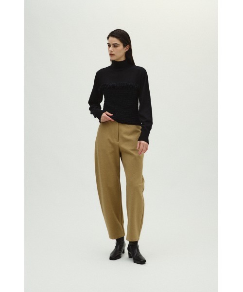 RIM.ARK（リムアーク）の「Tweed docking knit tops ツイード