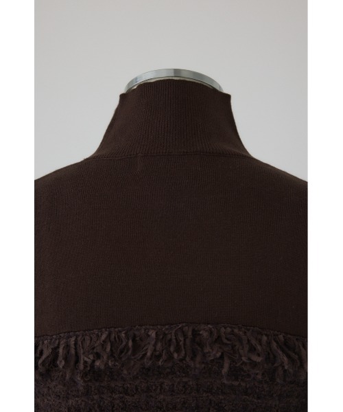 RIM.ARK(リムアーク)の「Tweed docking knit tops ツイードドッキングニットトップス(ニット/セーター・レディース・ブラウン/ネイビー/ブラック・36/38)」の13枚目の写真