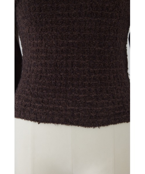 RIM.ARK(リムアーク)の「Tweed docking knit tops ツイードドッキングニットトップス(ニット/セーター・レディース・ブラウン/ネイビー/ブラック・36/38)」の16枚目の写真