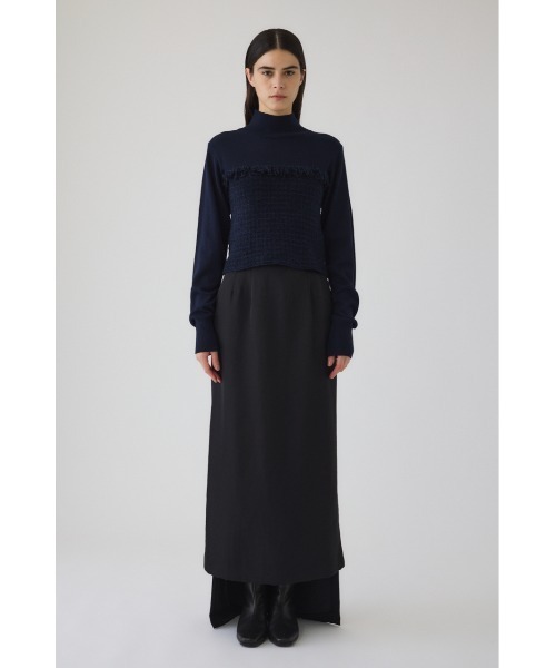 RIM.ARK(リムアーク)の「Tweed docking knit tops ツイードドッキングニットトップス(ニット/セーター・レディース・ブラウン/ネイビー/ブラック・36/38)」の19枚目の写真