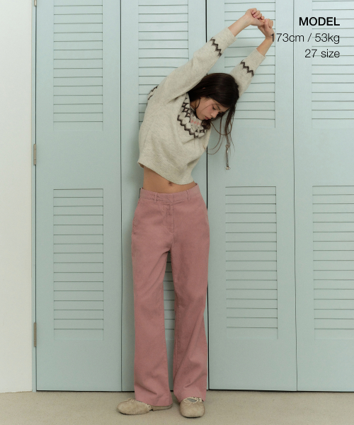 MUSINSA STANDARD WOMAN（ムシンサスタンダードウーマン）の「ウィメンズワイドコーデュロイパンツ[ピンク]（その他パンツ・レディース・その他・30/24/25/26/27/28/29）」の2枚目の写真