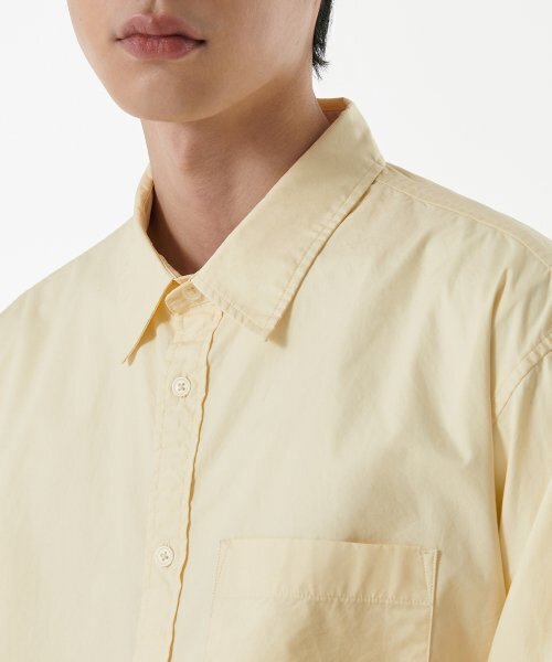 MUSINSA STANDARD（ムシンサスタンダード）の「リラックスドウォッシュドポプリンシャツ[レモン]（シャツ/ブラウス・メンズ・その他・SMALL/MEDIUM/LARGE/X-LARGE/XX-LARGE）」の6枚目の写真