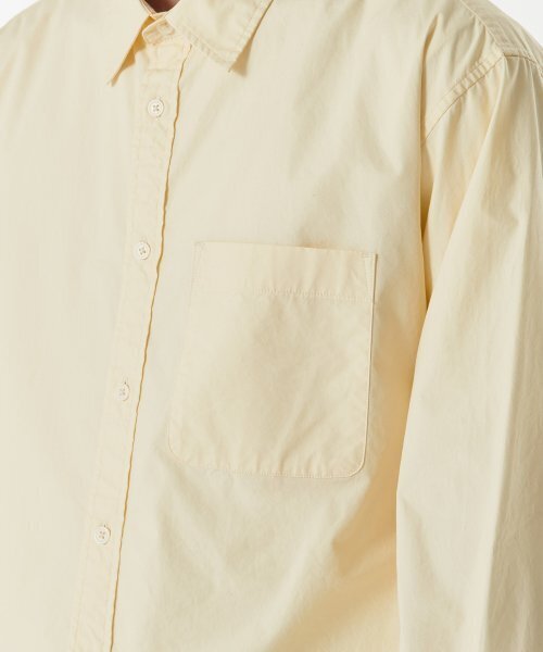 MUSINSA STANDARD（ムシンサスタンダード）の「リラックスドウォッシュドポプリンシャツ[レモン]（シャツ/ブラウス・メンズ・その他・SMALL/MEDIUM/LARGE/X-LARGE/XX-LARGE）」の9枚目の写真