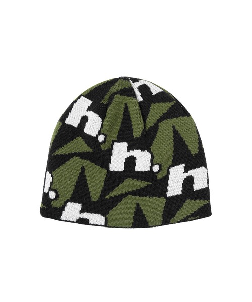 HUF(ハフ)の「H STAR REPEAT SKULL BEANIE(ニットキャップ/ビーニー・メンズ・オリーブ/ブルー・O/S)」の3枚目の写真