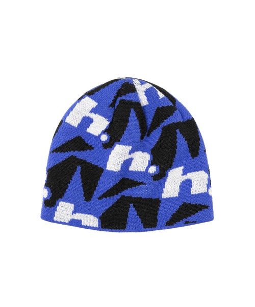 HUF(ハフ)の「H STAR REPEAT SKULL BEANIE(ニットキャップ/ビーニー・メンズ・オリーブ/ブルー・O/S)」の6枚目の写真