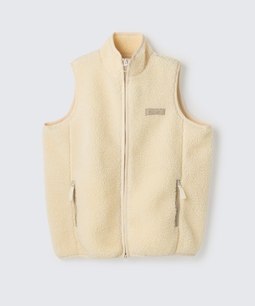 【美品】WILD THINGS ボアフリースベスト オフホワイト フラフィーボアベスト│FLUFFY BOA VEST（ベスト）｜WILD THINGS