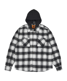 ERSCO（イーアルエスコ）の「チェックフードシャツ_ブラック（シャツ/ブラウス）」