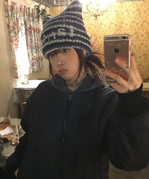 THECOLDESTMOMENT(ザコールデストモーメント)の「TCM hooded raglan long sleeve (blue)(Tシャツ/カットソー・レディース・その他・SMALL/MEDIUM/LARGE)」の4枚目の写真