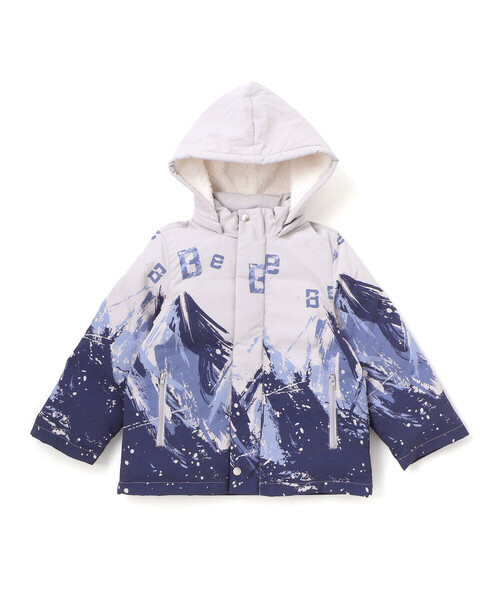 BeBe（ベベ）の「【撥水加工】アイスバーグプリントフード中綿コート（ダウンジャケット/コート・キッズ・ブルー系その他・110cm/120cm/130cm/140cm/150cm/100cm）」の5枚目の写真