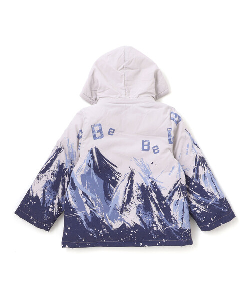 BeBe（ベベ）の「【撥水加工】アイスバーグプリントフード中綿コート（ダウンジャケット/コート・キッズ・ブルー系その他・110cm/120cm/130cm/140cm/150cm/100cm）」の6枚目の写真