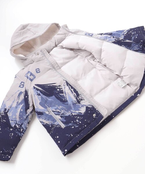 BeBe（ベベ）の「【撥水加工】アイスバーグプリントフード中綿コート（ダウンジャケット/コート・キッズ・ブルー系その他・110cm/120cm/130cm/140cm/150cm/100cm）」の16枚目の写真