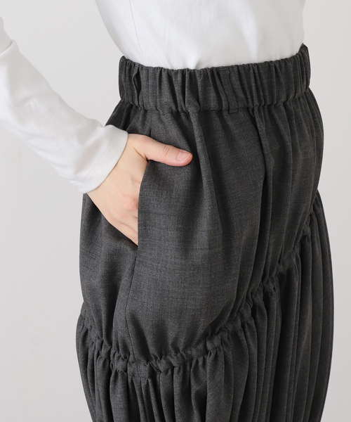 journal standard L'essage(ジャーナルスタンダードレサージュ)の「【A VACATION/ア ヴァケーション】AVC GATHER SK_T:スカート(スカート・レディース・チャコールグレー・FREE)」の10枚目の写真