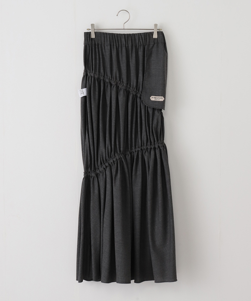 journal standard L'essage(ジャーナルスタンダードレサージュ)の「【A VACATION/ア ヴァケーション】AVC GATHER SK_T:スカート(スカート・レディース・チャコールグレー・FREE)」の7枚目の写真