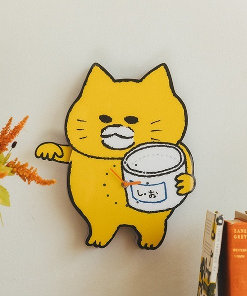 スタジオクリップ　ノラネコぐんだん　塩撒き掛け時計　時計 塩まき壁掛け時計[ノラネコぐんだんコラボ]（掛け時計）｜studio CLIP