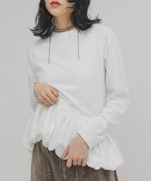 KBF | ピーチスキンバブルヘムトップス(Tシャツ/カットソー)