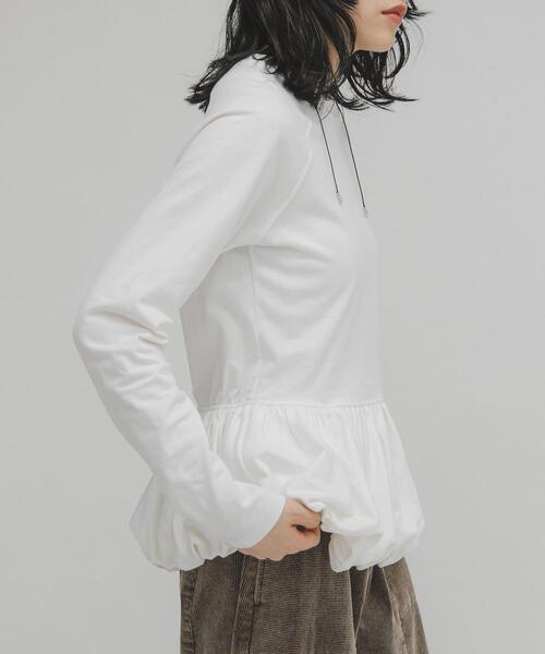 セール】ピーチスキンバブルヘムトップス（Tシャツ/カットソー）｜KBF