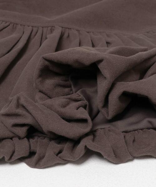 KBF（ケイビーエフ）の「ピーチスキンバブルヘムトップス（Tシャツ/カットソー・レディース・オフホワイト/グレー系その他/ブラウン・ONE）」の12枚目の写真