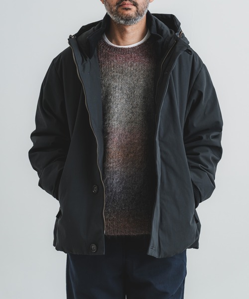 quadro（クオドロ）の「コットン/ポリエステル強撚ツイル中綿パーカーブルゾン（その他アウター・メンズ・チャコール/グレー・MEDIUM/LARGE）」の17枚目の写真