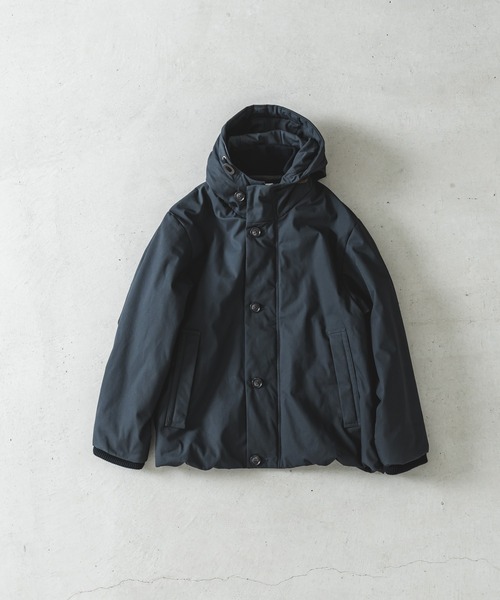 quadro（クオドロ）の「コットン/ポリエステル強撚ツイル中綿パーカーブルゾン（その他アウター・メンズ・チャコール/グレー・MEDIUM/LARGE）」の3枚目の写真