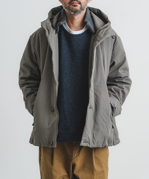 quadro（クオドロ）の「コットン/ポリエステル強撚ツイル中綿パーカーブルゾン（その他アウター・メンズ・チャコール/グレー・MEDIUM/LARGE）」の19枚目の写真