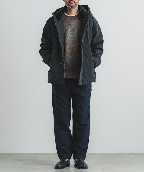 quadro（クオドロ）の「コットン/ポリエステル強撚ツイル中綿パーカーブルゾン（その他アウター・メンズ・チャコール/グレー・MEDIUM/LARGE）」の18枚目の写真