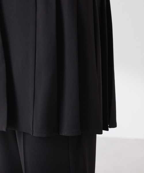 COLLAGE GALLARDAGALANTE（コラージュガリャルダガランテ）の「ツイルプリーツジレ/セレモニー/セットアップ可（ベスト・レディース・ベージュ/ブラック・FREE）」の19枚目の写真