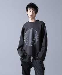DANKE SCHON（ダンケシェーン）の「DankeSchon/ダンケシェーン/CUT FRINGE SWEAT CREWNECK EMBLEM（スウェット）」