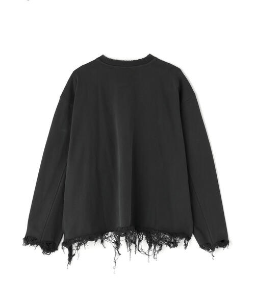 DANKE SCHON(ダンケシェーン)の「DankeSchon/ダンケシェーン/CUT FRINGE SWEAT CREWNECK EMBLEM(スウェット・メンズ・ブラック/ベージュ・L/M)」の16枚目の写真