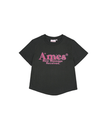 AMESWORLDWIDE | ROUND HEM CROP TEE CHARCOAL(Tシャツ/カットソー)