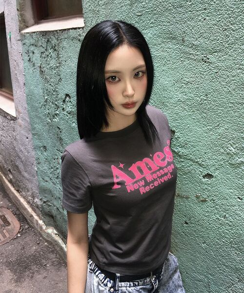 AMESWORLDWIDE(アメスワールドワイド)の「ROUND HEM CROP TEE CHARCOAL(Tシャツ/カットソー・レディース・その他・FREE)」の19枚目の写真